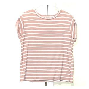 Pink & White Striped Tee